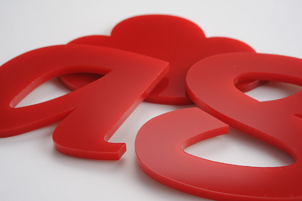 Dark Red Acrylic Laser-cut Custom Shape