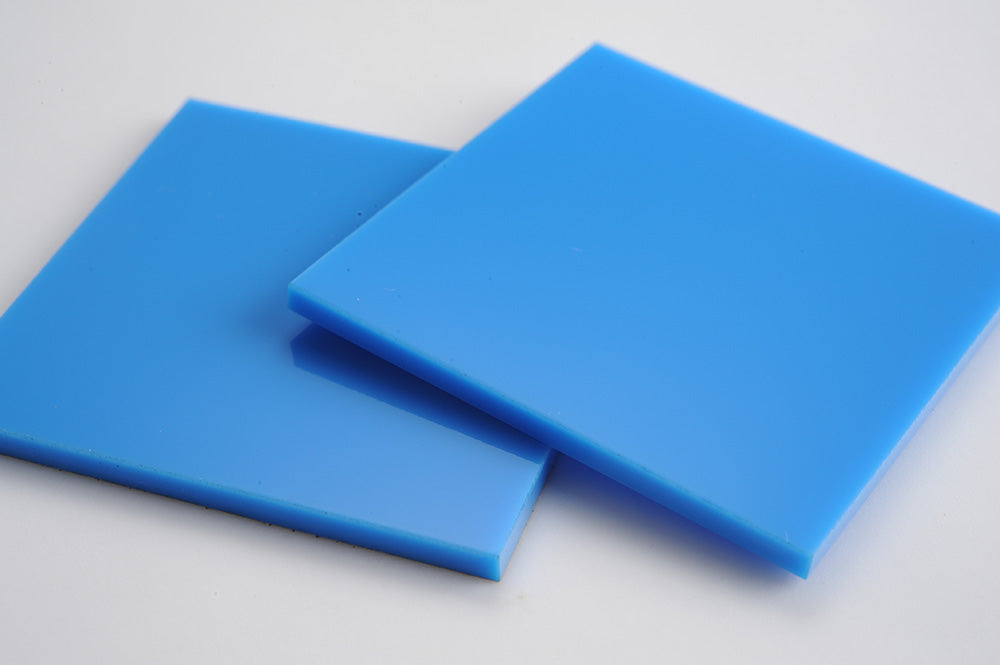 Sky Blue Acrylic Laser-cut Square Rectangle