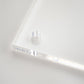 Clear acrylic laser cut square rectangle drill hole