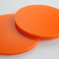 Orange Acrylic Laser-cut Circle