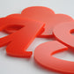 Red Acrylic Laser-cut Custom Shape