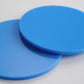Sky Blue Acrylic Laser-cut Circle