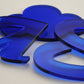 Tinted Dark Blue Acrylic Laser-cut Custom Shape